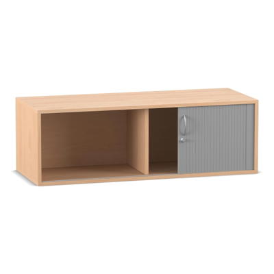 Flexeo® Rollladen-Aufsatzschrank, 2 Fächer, Breite 126,4 cm