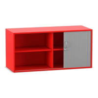 Flexeo® Rollladen-Aufsatzschrank, 4 Fächer, Breite 126,4 cm – Bild 17