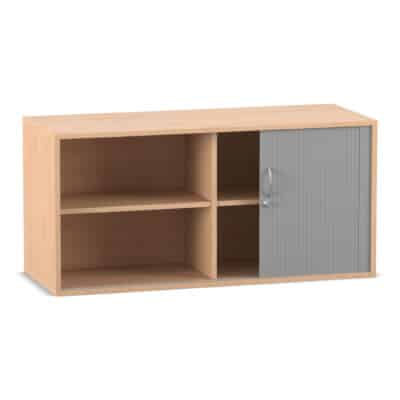 Flexeo® Rollladen-Aufsatzschrank, 4 Fächer, Breite 126,4 cm