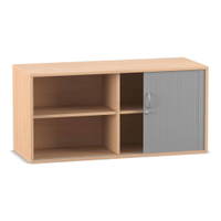 Flexeo® Rollladen-Aufsatzschrank, 4 Fächer, Breite 126,4 cm