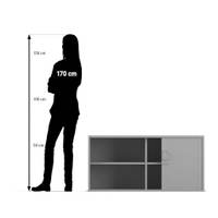 Flexeo® Rollladen-Aufsatzschrank, 4 Fächer, Breite 126,4 cm – Bild 26