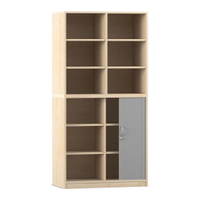 Flexeo® Rollladenschrank, 12 Fächer, Mittelwand, Tür unten, Breite 94,4 cm – Bild 30