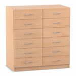Flexeo® Schrank, 12 kleine Schubladen, Breite 94,4 cm - 818000 P02