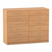 Flexeo® Schrank, 12 kleine Schubladen, Breite 126,4 cm – Bild 8