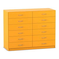 Flexeo® Schrank, 12 kleine Schubladen, Breite 126,4 cm – Bild 2