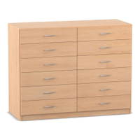 Flexeo® Schrank, 12 kleine Schubladen, Breite 126,4 cm