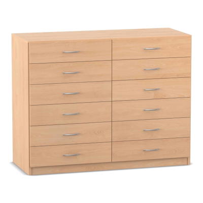 Flexeo® Schrank, 12 kleine Schubladen, Breite 126,4 cm