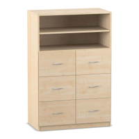 Flexeo® Schrank, 6 große Schubladen, 2 Fächer – Bild 20