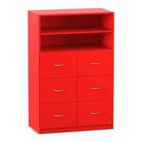 Flexeo® Schrank, 6 große Schubladen, 2 Fächer – Bild 14