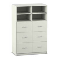 Flexeo® Schrank, 6 große Schubladen, 4 Fächer, Mittelwand, Breite 94,4 cm – Bild 12