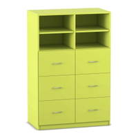 Flexeo® Schrank, 6 große Schubladen, 4 Fächer, Mittelwand, Breite 94,4 cm – Bild 10