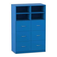 Flexeo® Schrank, 6 große Schubladen, 4 Fächer, Mittelwand, Breite 94,4 cm – Bild 18