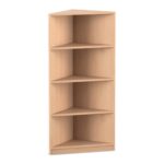 Flexeo® Abschlussregal eckig, 4 Fächer - Flexeo Abschlussregal eckig 4 Faecher 821017V0003 P01 ZN