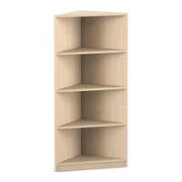 Flexeo® Abschlussregal eckig, 4 Fächer