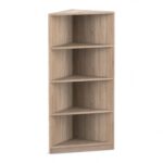 Flexeo® Abschlussregal eckig, 4 Fächer - Flexeo Abschlussregal eckig 4 Faecher 821017V0026 P01 ZN