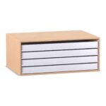Flexeo® Aufsatz zum Papier- und Bilderschrank, 4 große Auszüge - Flexeo Aufsatz zum Papier und Bilderschrank 4 grosse Auszuege 809102V0001 P01 ZN