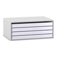 Flexeo® Aufsatz zum Papier- und Bilderschrank, 4 große Auszüge – Bild 9