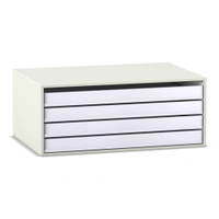 Flexeo® Aufsatz zum Papier- und Bilderschrank, 4 große Auszüge – Bild 7