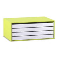 Flexeo® Aufsatz zum Papier- und Bilderschrank, 4 große Auszüge – Bild 6