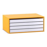 Flexeo® Aufsatz zum Papier- und Bilderschrank, 4 große Auszüge – Bild 2