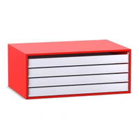 Flexeo® Aufsatz zum Papier- und Bilderschrank, 4 große Auszüge – Bild 8
