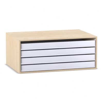 Flexeo® Aufsatz zum Papier- und Bilderschrank, 4 große Auszüge