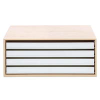 Flexeo® Aufsatz zum Papier- und Bilderschrank, 4 große Auszüge – Bild 12