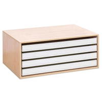 Flexeo® Aufsatz zum Papier- und Bilderschrank, 4 große Auszüge – Bild 13