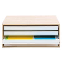 Flexeo® Aufsatz zum Papier- und Bilderschrank, 4 große Auszüge – Bild 14