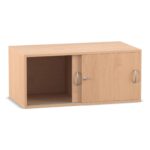 Flexeo® Aufsatzschrank, 2 Fächer, Schiebetüren, Breite 94,4 cm - Flexeo Aufsatzschrank 2 Faecher Schiebetueren Breite 94 4 cm 813016 P01 ZN