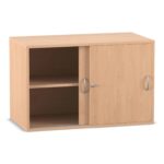 Flexeo® Aufsatzschrank, 2 Fächer, Schiebetüren, Breite 94,4 cm, Höhe 60,6 cm - Flexeo Aufsatzschrank 2 Faecher Schiebetueren Breite 94 4 cm 813018 P01 ZN