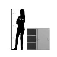 Flexeo® Aufsatzschrank, 3 Fächer, Schiebetüren, Breite 94,4 cm – Bild 33