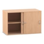 Flexeo® Aufsatzschrank, 4 Fächer, Schiebetüren, Breite 94,4 cm - Flexeo Aufsatzschrank 4 Faecher Schiebetueren Breite 94 4 cm 813019 P01 ZN