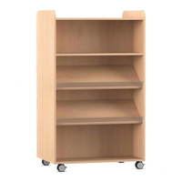Flexeo® Bücherwagen, beidseitig je 2 Schrägablagen, 1 Fachboden – Bild 6