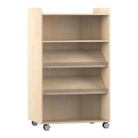 Flexeo® Bücherwagen, beidseitig je 2 Schrägablagen, 1 Fachboden – Bild 10