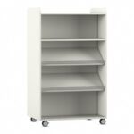 Flexeo® Bücherwagen, beidseitig je 2 Schrägablagen, 1 Fachboden - Flexeo Buecherwagen beidseitig je 2 Schraegablagen 1 Fachboden 809111V0005 P01 ZN 2