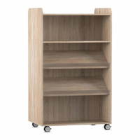 Flexeo® Bücherwagen, beidseitig je 2 Schrägablagen, 1 Fachboden – Bild 5