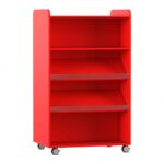 Flexeo® Bücherwagen, beidseitig je 2 Schrägablagen, 1 Fachboden - Flexeo Buecherwagen beidseitig je 2 Schraegablagen 1 Fachboden 809111V0011 P01 ZN