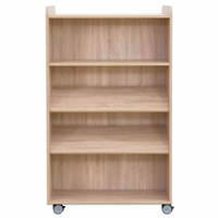 Flexeo® Bücherwagen, beidseitig je 2 Schrägablagen, 1 Fachboden – Bild 12