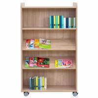 Flexeo® Bücherwagen, beidseitig je 2 Schrägablagen, 1 Fachboden – Bild 14