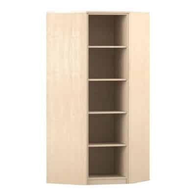 Flexeo® Eckregal, Sockel, 5 Fächer