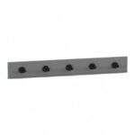 Flexeo® Garderobenleiste „Armadio“, rechteckig mit Haken - Flexeo Garderobenleiste Armadio rechteckig mit Haken 809178V0048 P01 ZN