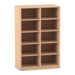 Flexeo® Regal, 2 Reihen, 10 Fächer, mittelhoch, Breite 94,4 cm - Flexeo Regal 2 Reihen 10 Faecher mittelhoch Breite 94 4 cm 817016 P01 ZN