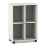 Flexeo® Regal, 2 Reihen, 4 Fächer, H x B x T: 98 x 66,5 x 40,8 cm - Flexeo Regal 2 Reihen 4 Faecher H x B x T 98 x 66 5 x 40 8 cm 806012V0018 P01 ZN