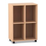 Flexeo® Regal, 2 Reihen, 4 Fächer, H x B x T: 98 x 66,5 x 40,8 cm - Flexeo Regal 2 Reihen 4 Faecher H x B x T 98 x 66 5 x 40 8 cm 806012 P01 ZN