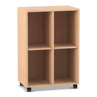 Flexeo® Regal, 2 Reihen, 4 Fächer, H x B x T: 98 x 66,5 x 40,8 cm