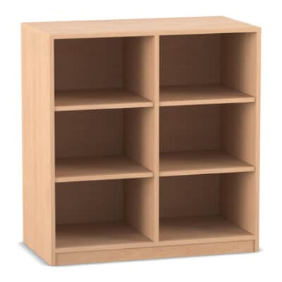 Flexeo® Regal, 2 Reihen, 6 Fächer, H x B: 99,1 x 94,4 cm