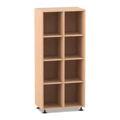 Flexeo® Regal, 2 Reihen, 8 Fächer, mittelhoch, Breite 66,5 cm