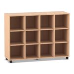 Flexeo® Regal, 4 Reihen, 12 Fächer - Flexeo Regal 4 Reihen 12 Faecher 806006 P01 ZN