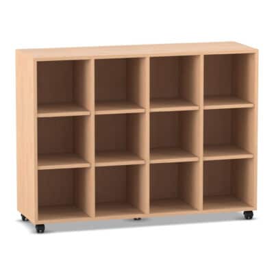 Flexeo® Regal, 4 Reihen, 12 Fächer